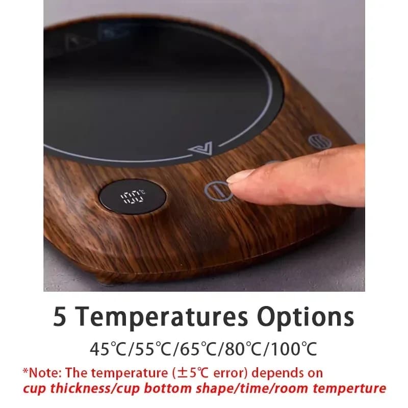 Electric Beverage Heating Plate 200W Smart Milk Tea Coffee Cup Mug Warmer for Desk 5 Temperatures with Timer Automatic Shut Off - 5