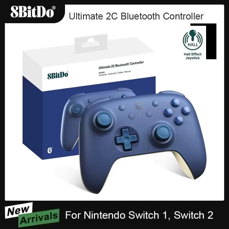 8Bitdo Ultimate 2C وحدة تحكم بلوتوث لسويتش 2، مع أزرار L4/R4 قابلة لإعادة التعيين ليد تحكم نينتندو سويتش