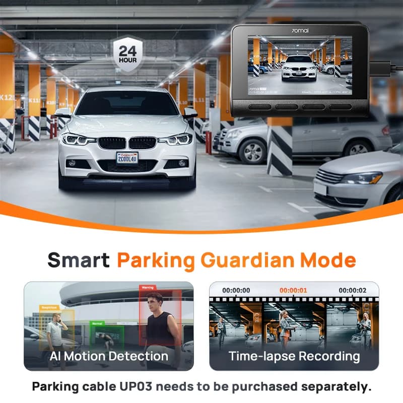 70mai 4K Dash Cam A810 Front Rear Set Suppor 4G Module LTE UP04 Remote Control GPS ADAS Car DVR 70mai A810 Car DVR - 6