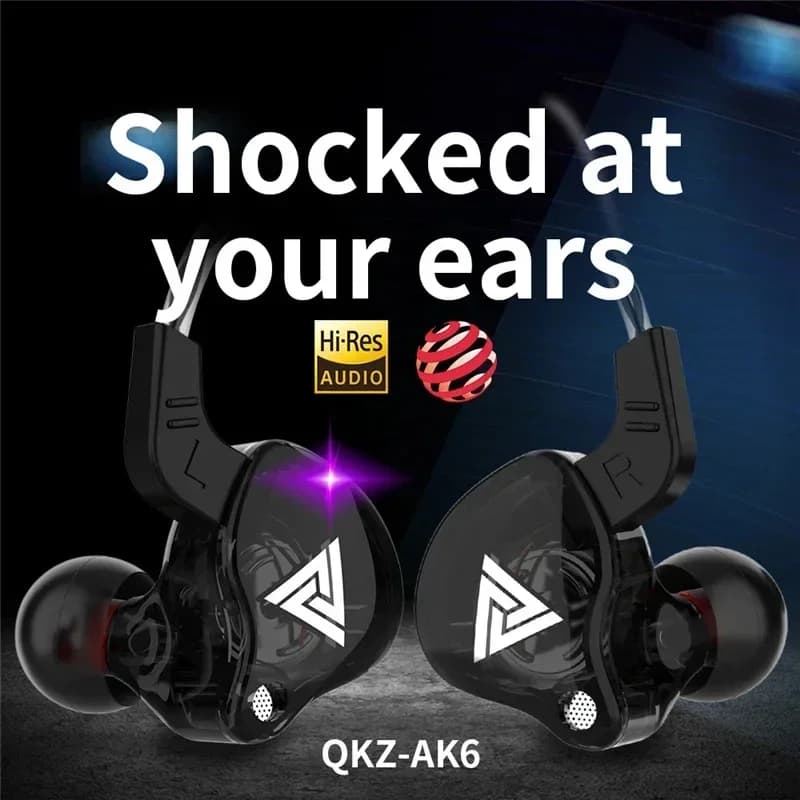 سماعات أذن سلكية QKZ AK6 مقاس 3.5 ملم سماعات أذن هاي فاي باس مع ميكروفون إلغاء الضوضاء سماعات رأس للألعاب الرياضية للهاتف الكمبيوتر المحمول - 4