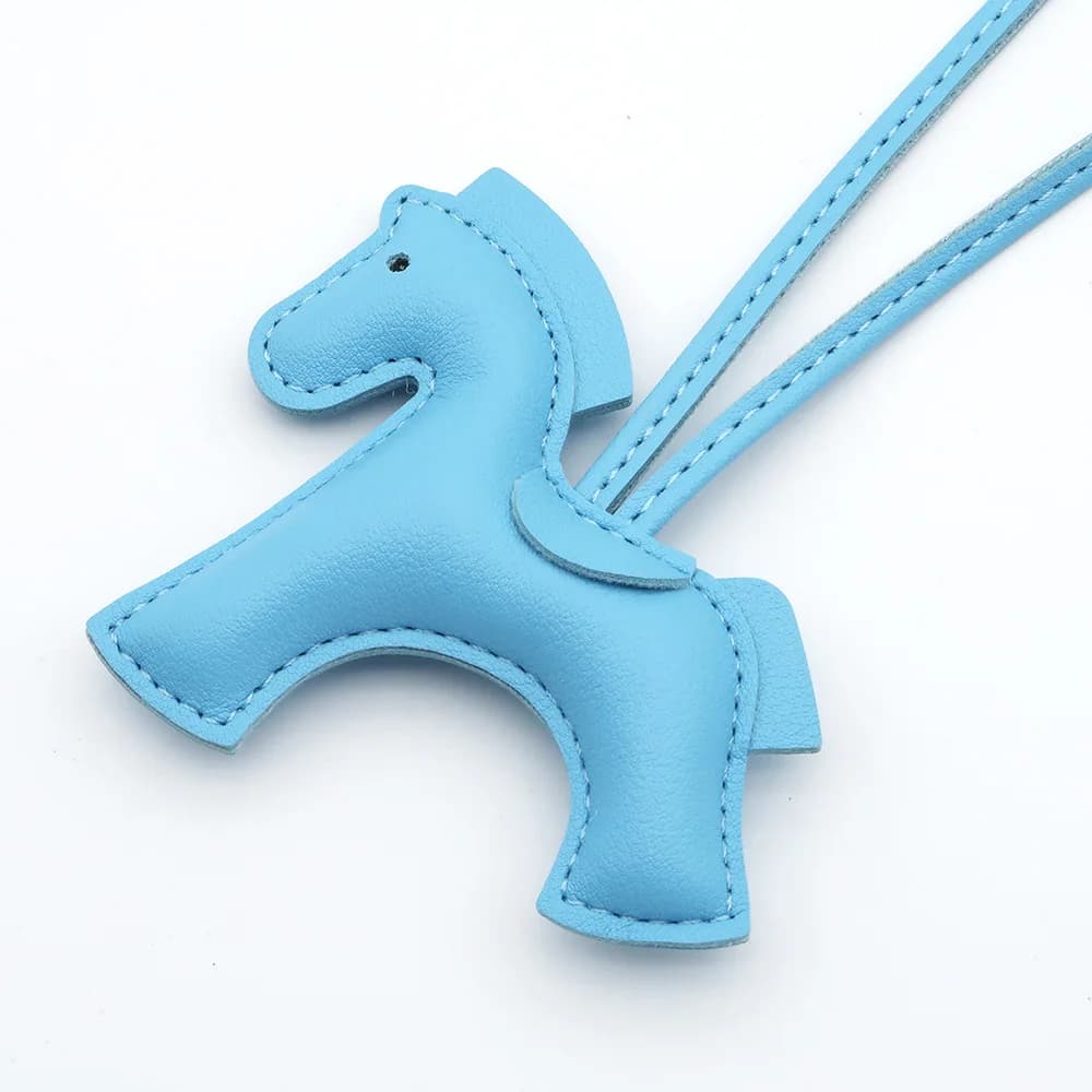1PCS Premium All-around PU Leather Tiny Pony Embellishment For Female; Stylish Multihued Horse Car Keychain Birthday Souvenir - 6