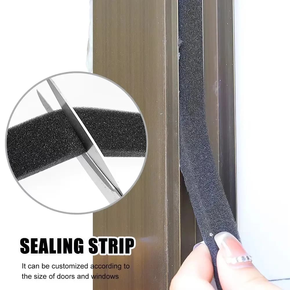 20/2M Sponge Door Window Seal Strip Self-Adhesive Insulation Acoustic Foam Weatherstrip Home Windproof Sound-Proof Sponge Tape - 4