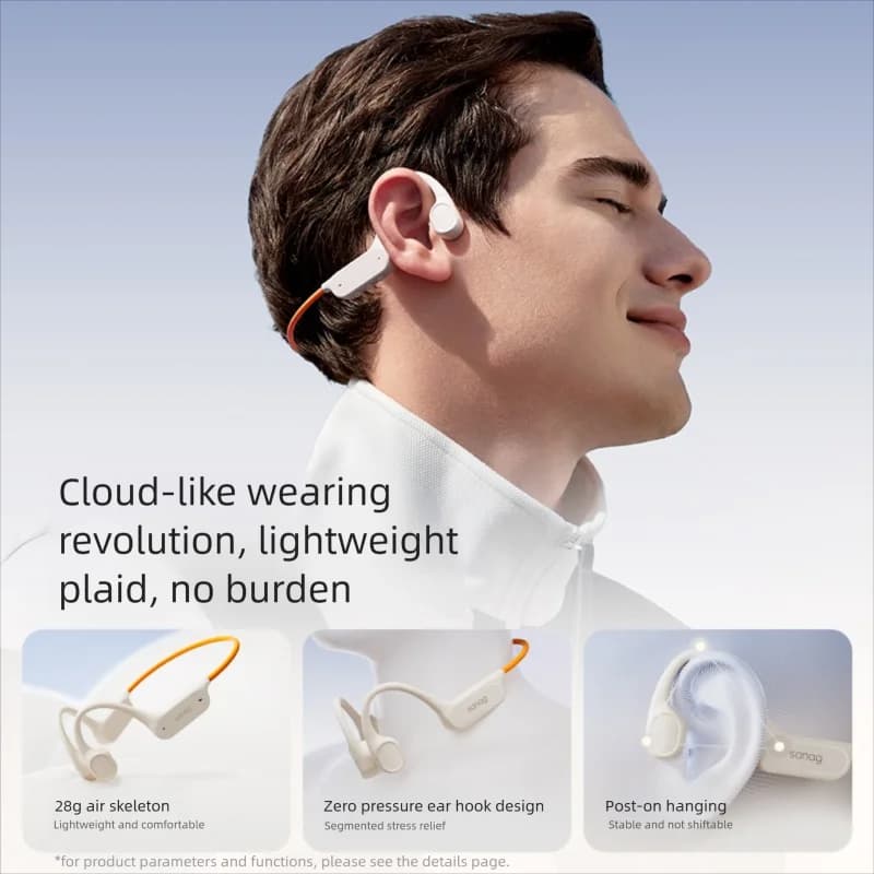 Sanag B33S Bone Conduction Bluetooth Earphones Open Ear IPX8 Swimming Headphones Choice 32GB Memory Wireless Headset MP3 Earbuds - 5
