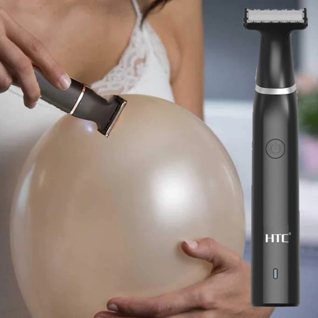 ماكينة تشذيب شعر العانة الكهربائية للرجال من HTC ماكينة تشذيب شعر الجسم ماكينة حلاقة للعناية بالجسم للرجال ماكينة إزالة شعر البكيني قابلة لإعادة الشحن - 6