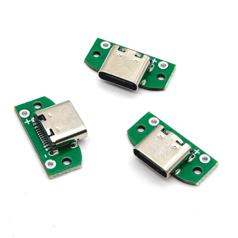 USB 3.1 type c Female Connectors Jack Tail 16pin usb Male Plug Electric Terminals welding DIY data cable Support PCB Board - 4