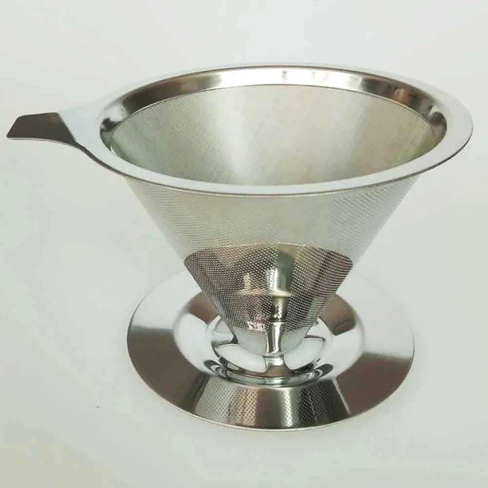 Reusable Coffee Filter Holder Double Layer Stainless Steel Coffee Tea Strainer Coffee Accessories Coffee Making Tool - 2