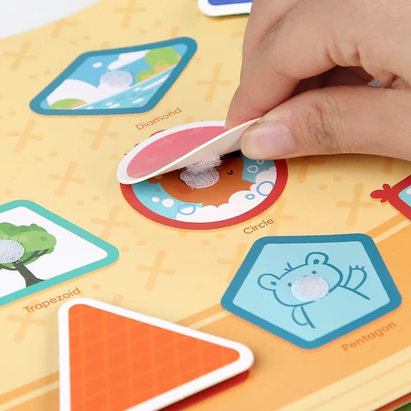 Montessori Baby Busy book My First Quiet Book Paste Early Learning Education Toy Children Toy Matching Game for Babies - 6
