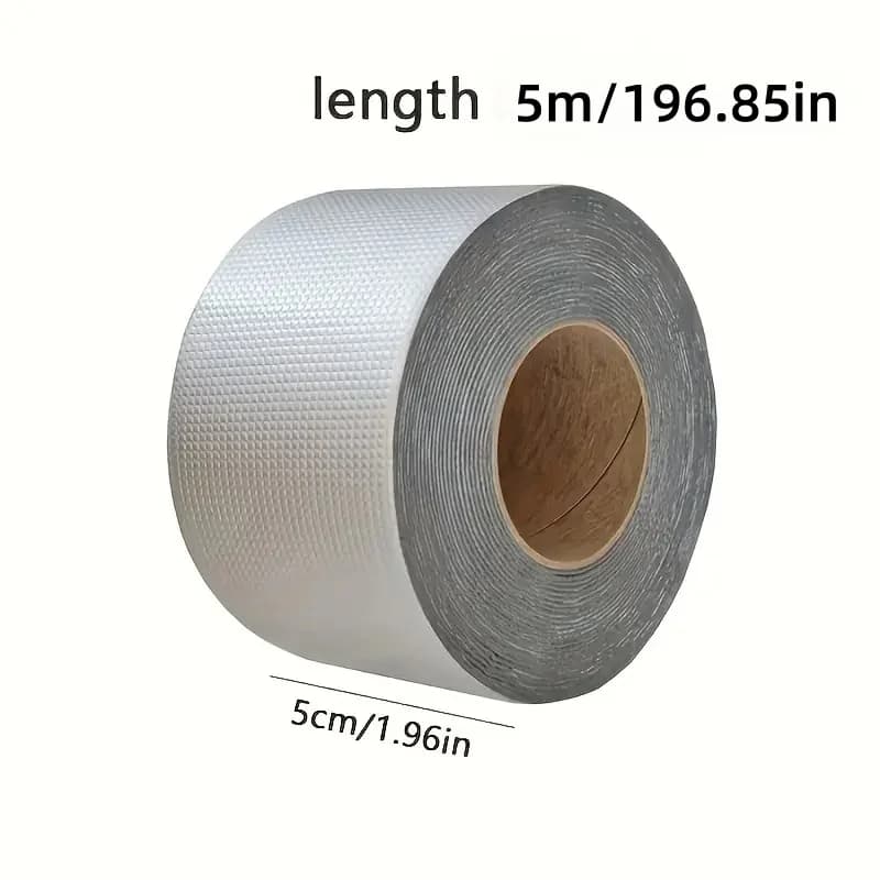 Heavy Duty Waterproof Aluminum Foil Tape - High Temp Resistant, Instant Seal for Leaks, Pipes, Roof Repair - Indoor/Outdoor Use - 4