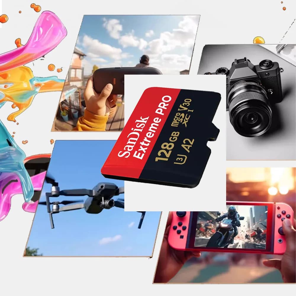 بطاقة ذاكرة SanDisk Extreme PRO microSD بسعة 256 جيجابايت و128 جيجابايت، بطاقة microSD بسعة 512 جيجابايت، بطاقة TF بسعة 64 جيجابايت، بسرعة 200 ميجابايت/ثانية، فئة 10 U3 V30 A2 - 2