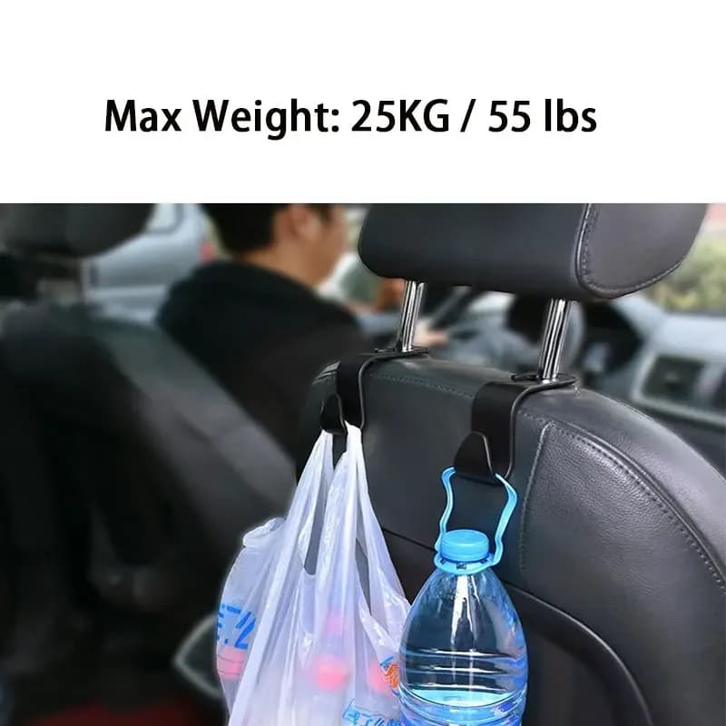 1 Pc Universial Car Storage Hooks Headrest Hooks Car Seat Hanger Hook Organizer Plastic Storage Holder For Handbag Purse - 3