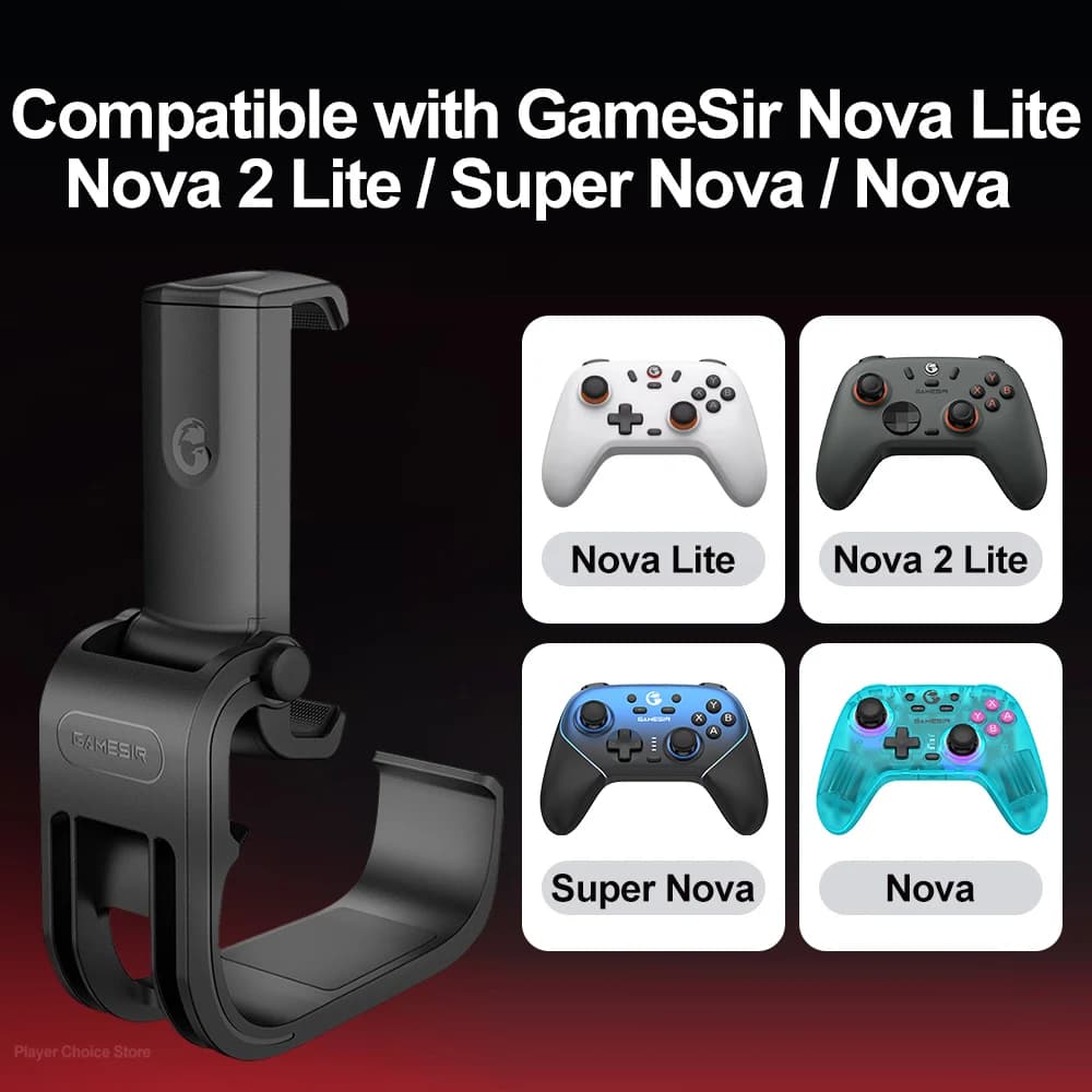 حامل هاتف GameSir Nova Lite حامل مقبض حامل هاتف محمول Nova 2 Lite Super Nova Controller مناسب للعرض 75-102 ملم - 2