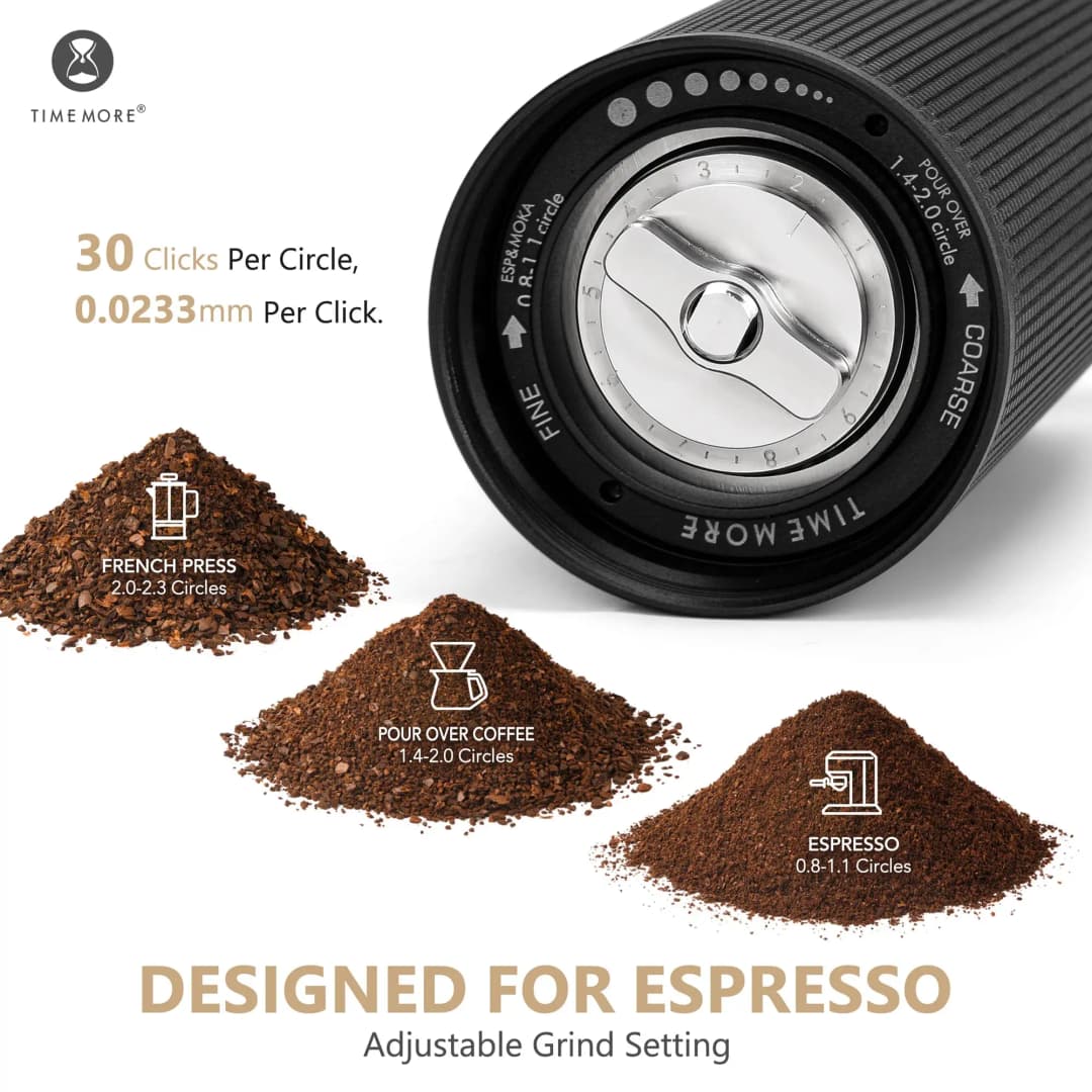 مطحنة قهوة يدوية TIMEMORE Chestnut C3S Pro / C3ESP Pro مع مقبض قابل للطي، مطحنة إسبريسو محمولة مع شفرات S2C - 5