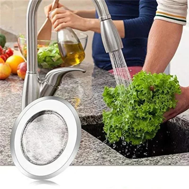 Kitchen Sink Filter Stainless Steel Mesh Sink Strainer Filter Bathroom Sink Strainer Drain Hole Filter Sewer Screen Strainers - 3