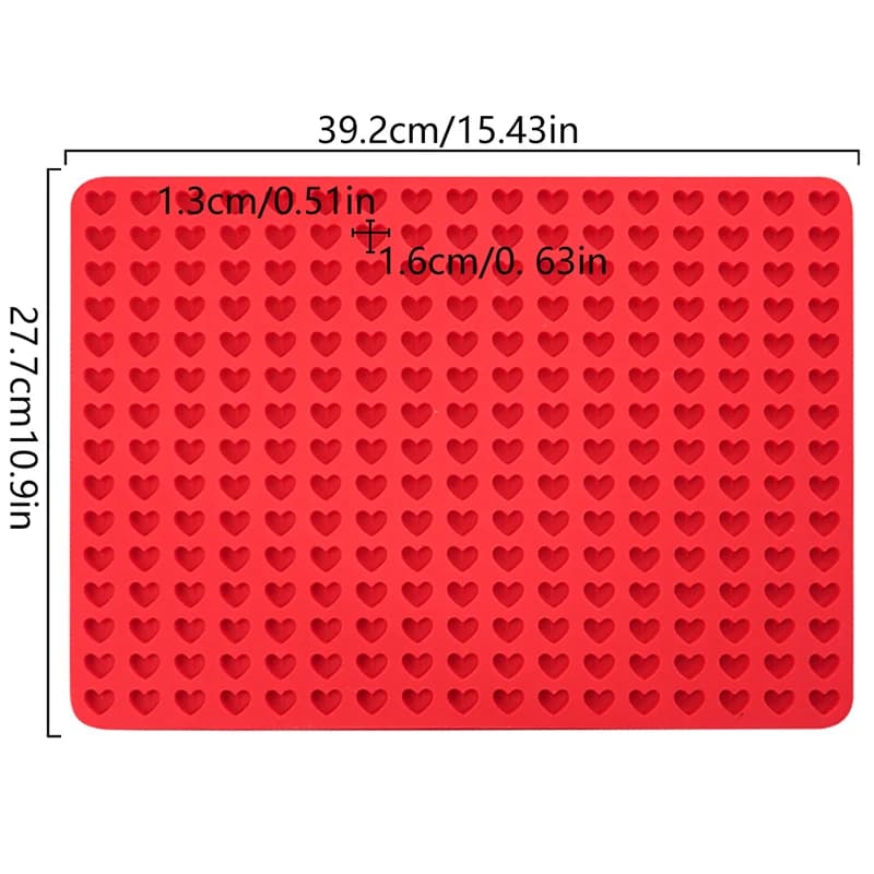 قالب سيليكون صغير على شكل قلب 255 تجويف صينية مكعبات ثلج DIY تزيين كعك حصيرة خبز ورقة طبخ للبسكويت - 4