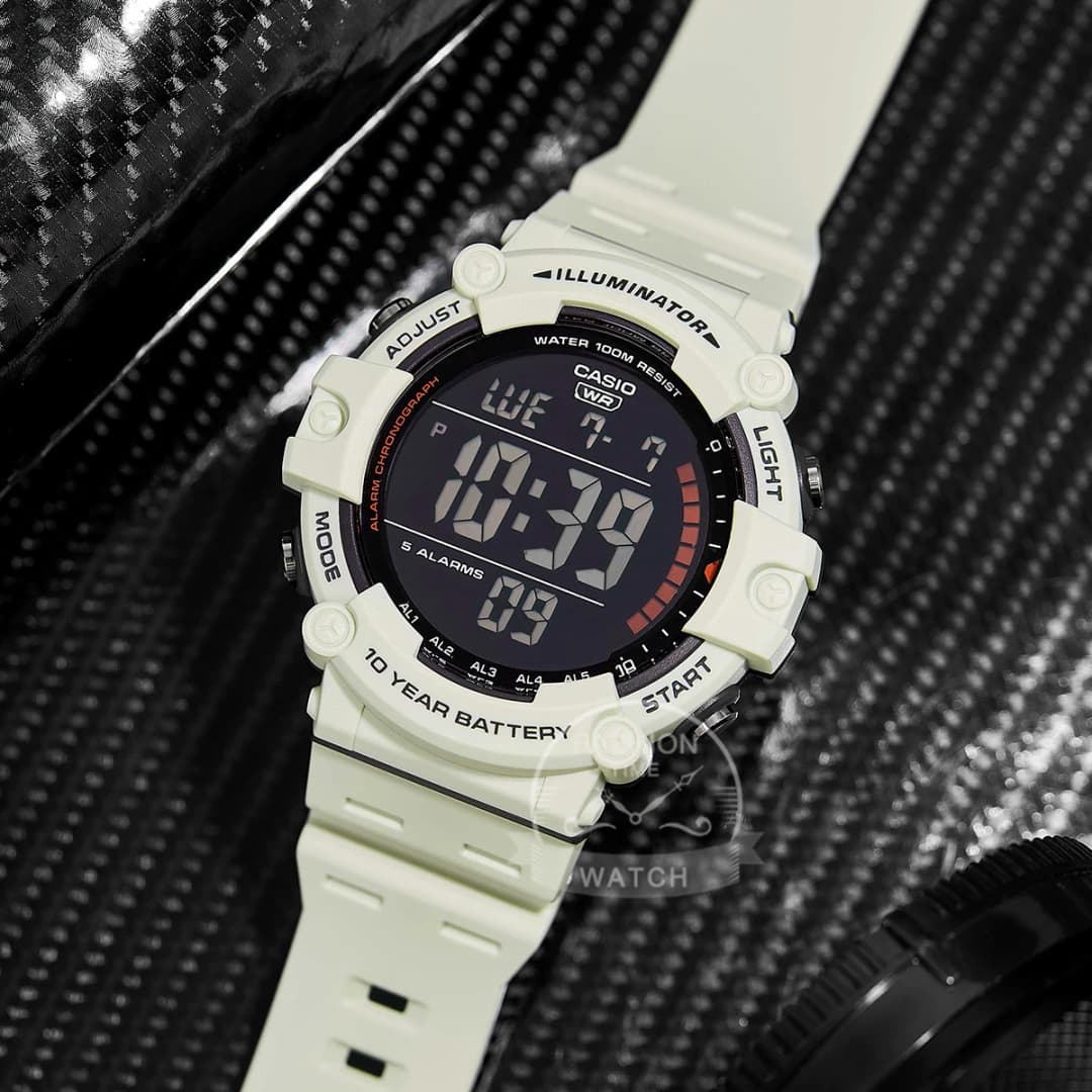 Casio Men's Watch Large Dial Sporty Model Stylish Cool Multifunctional Watches AE-1500WH-8B2 - 6