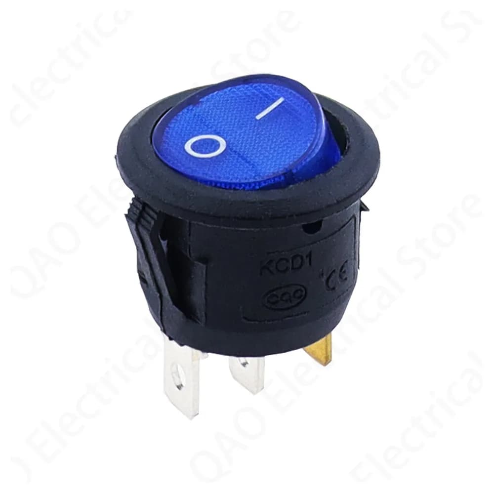 1PCS 12v led switch 20A 12V Light Switch Power Switch Car button lights ON/OFF 3pin Round Rocker Switch - 5