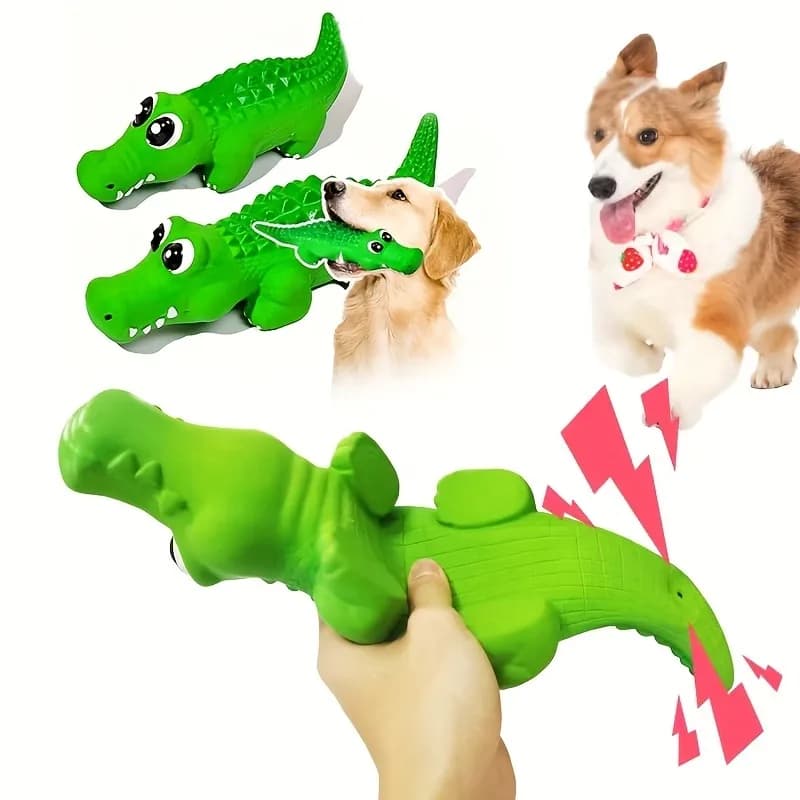 Durable Latex Chew Toy for Aggressive Bite Shark Dog Squeaky Ball Loud Crunching Noise Teeth Cleaner Molar Toys Puppy Weaning - 5