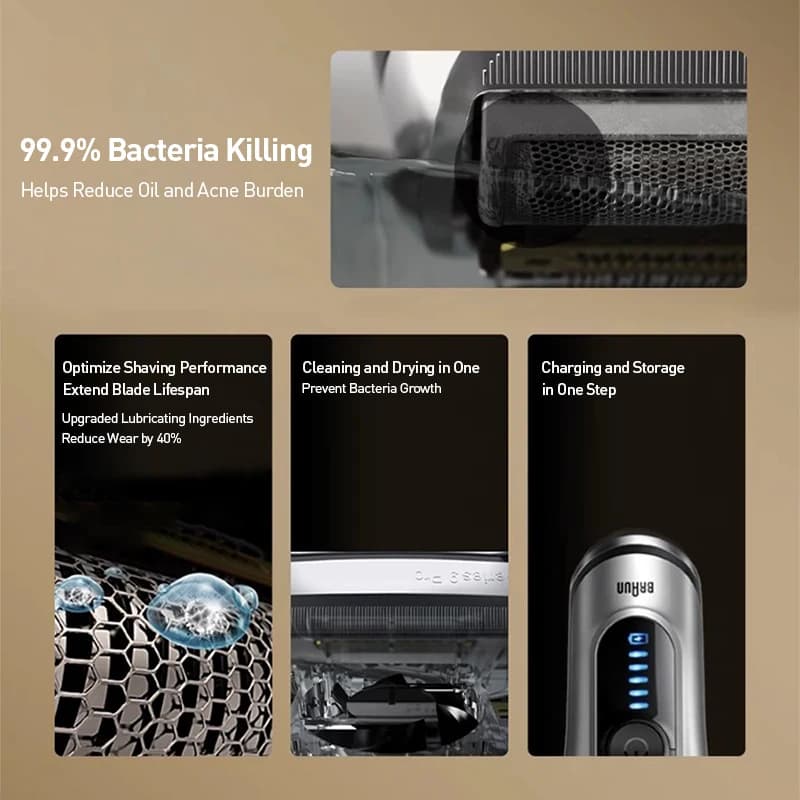 Braun ShaverCare Cleaning Stations Smart Clean Center For Braun Shaver 4 Models to Choose（Without Shaver）） - 4