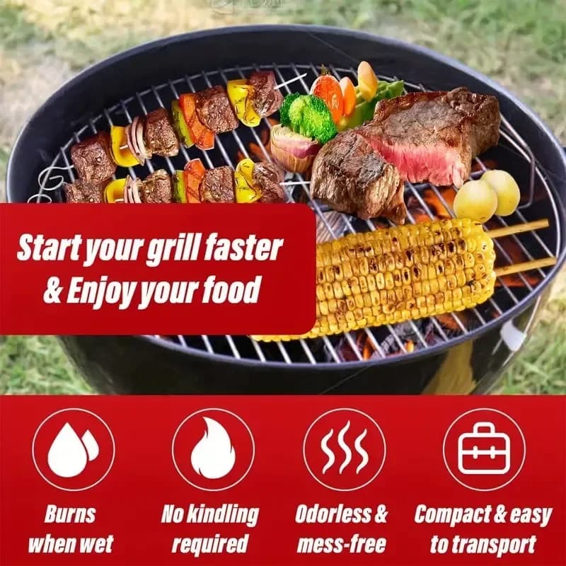 30/100pcs natural fire starter, wax wood stick, suitable for fireplace, barbecue stove, chimney oven, charcoal ignition - 5