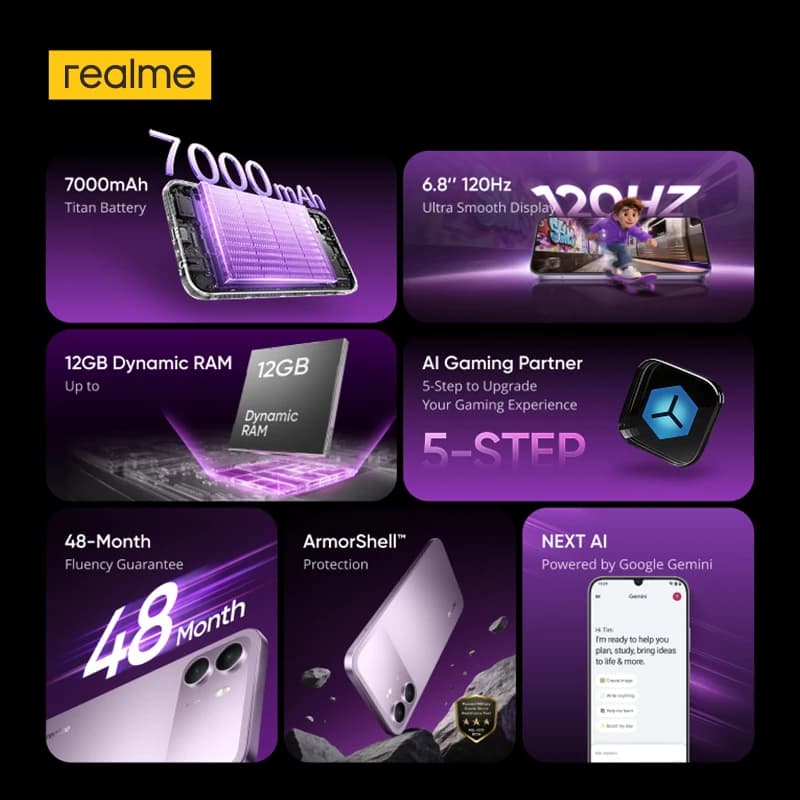 إطلاق جديد: هاتف realme P4 Lite سيتم إطلاقه في 1 يونيو! شاشة 6.8 بوصة بمعدل تحديث 120Hz، بطارية 7000mAh - 2