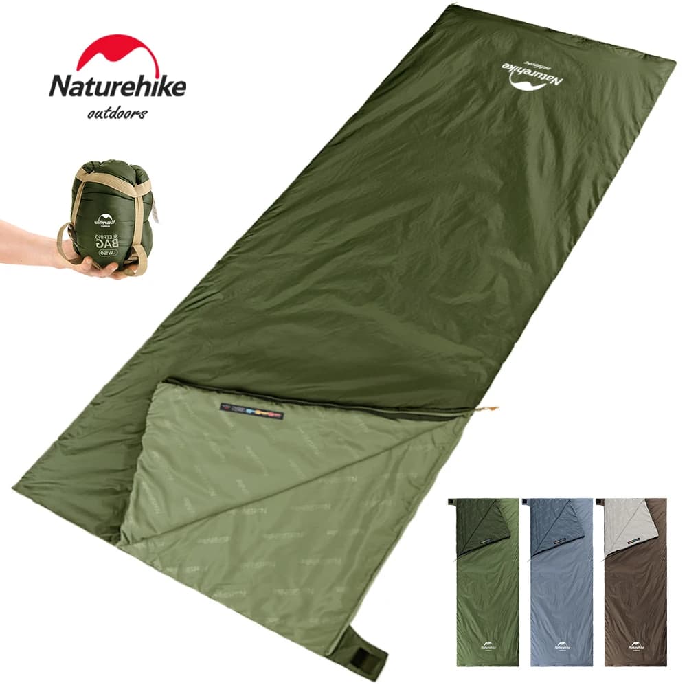 كيس نوم Naturehike lw180 خفيف الوزن من القطن لفصل الربيع والصيف مناسب للمشي والتخييم في الهواء الطلق - 2