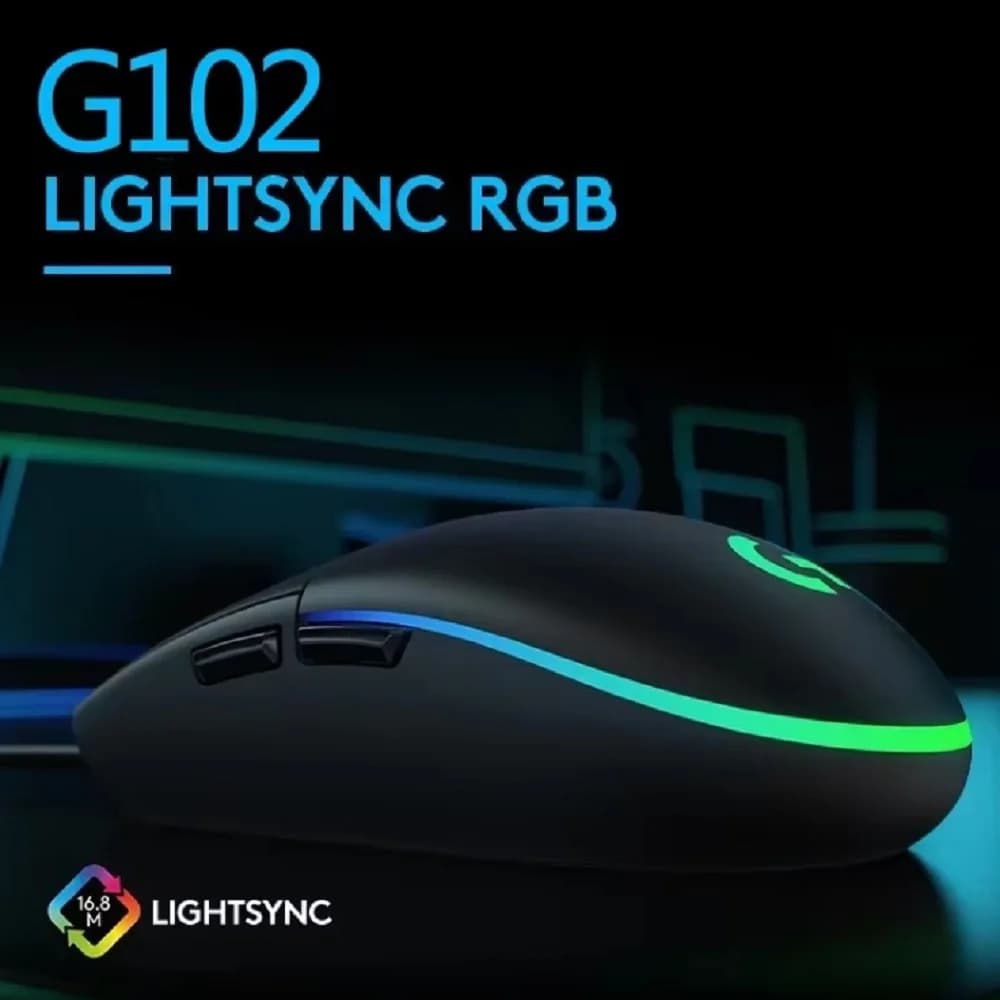 ماوس Logitech Lightspeed اللاسلكي للألعاب G102/G304، مستشعر 12K Hero، لا يحتاج إلى برنامج تشغيل لتجربة ألعاب محسنة - 3