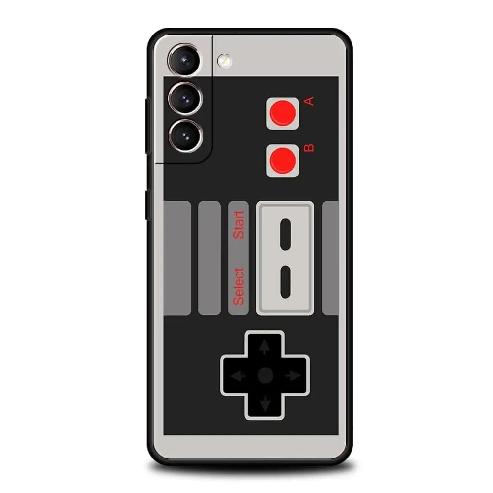 غطاء هاتف على شكل كاميرا شريط قديمة Gameboy لهواتف Samsung Galaxy Plus S24 S23 S22 S21 S20 Ultra FE 5G Plus S9 S10 S10E، لون أسود - 3