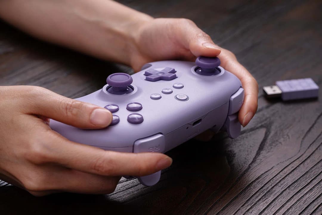 وحدة تحكم الألعاب اللاسلكية 8BitDo Ultimate 2C بتردد 2.4 جيجاهرتز، يد تحكم لأجهزة الكمبيوتر ويندوز 10 و11 وستيم ديك وراسبيري باي وأندرويد - 5