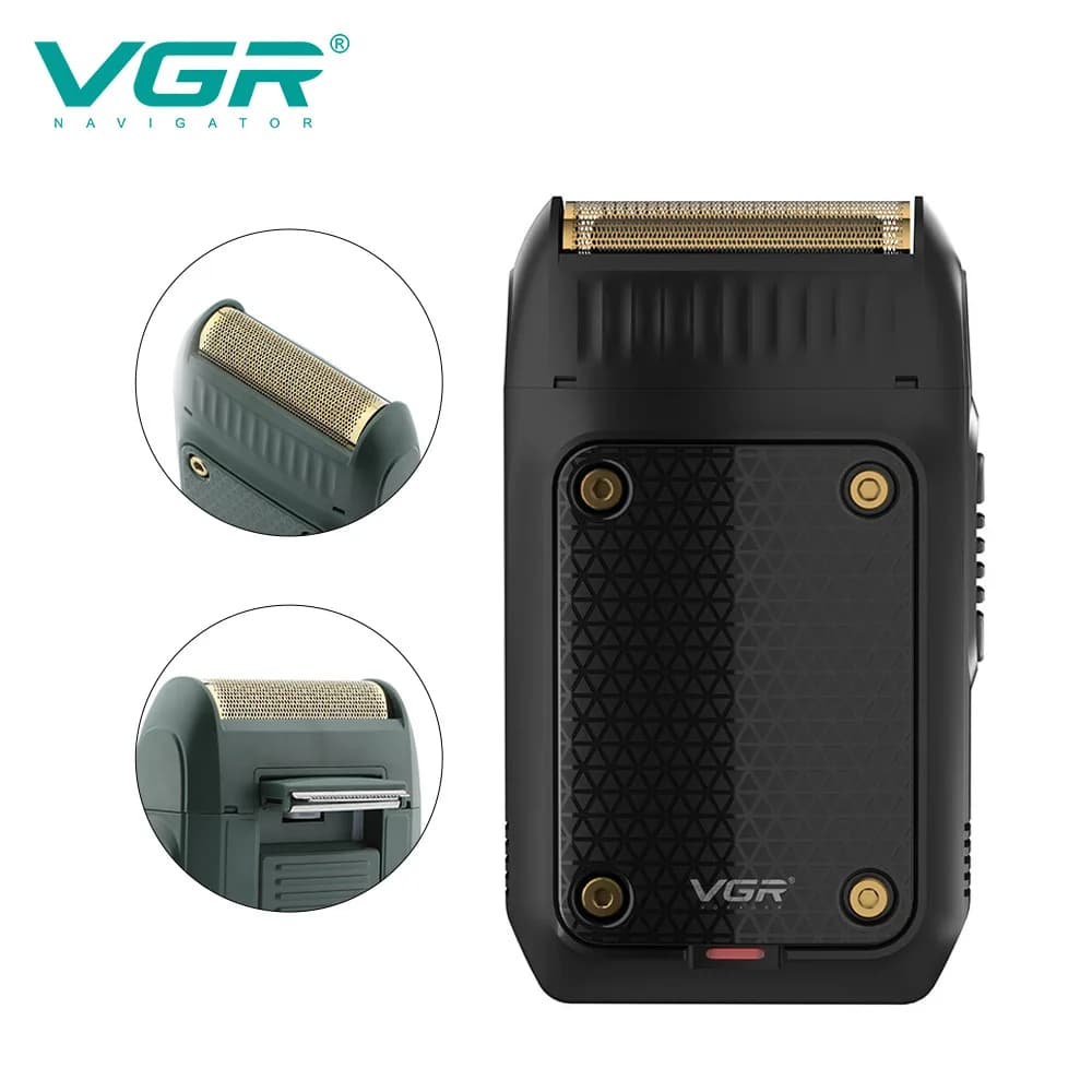 VGR 353 ماكينة حلاقة اللحية الاحترافية ماكينة تشذيب الشعر الكهربائية ماكينة حلاقة الوجه للرجال مع شحن USB آمنة - 5