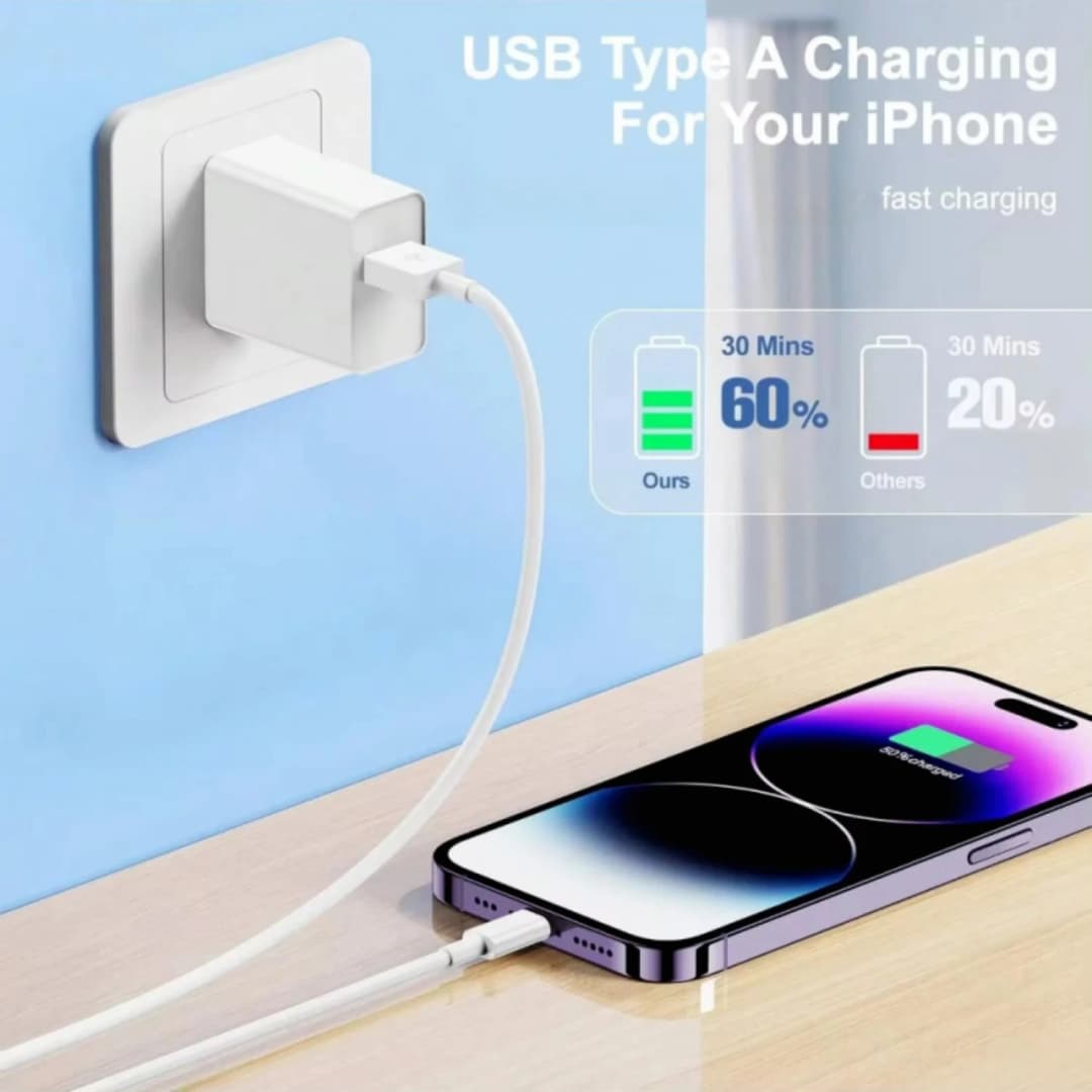 كابل USB شحن سريع أصلي 35 واط PD لهواتف آيفون 11 12 13 14 برو XS ماكس XR X 6 6S 7 8 بلس SE كابلات شحن سريع USB C - 6
