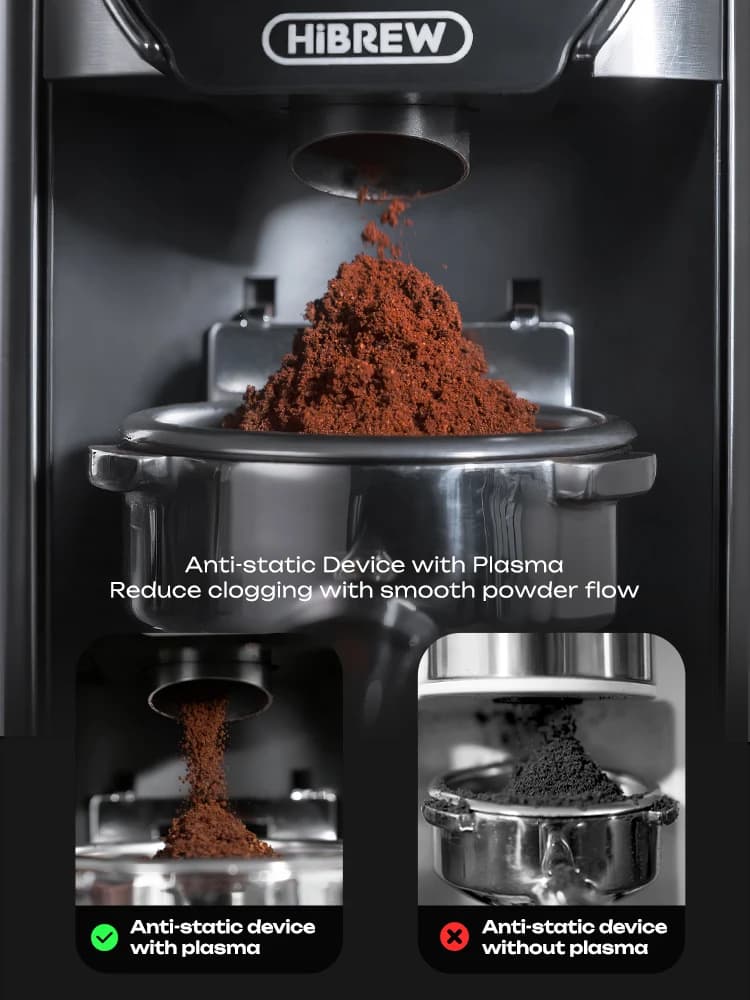 HiBREW G3 Plus مطحنة قهوة كهربائية بأسطوانة مخروطية 48 ملم مدمجة ومحمولة مطحنة حبوب قهوة للمطبخ للإسبريسو والقهوة التركية - 5