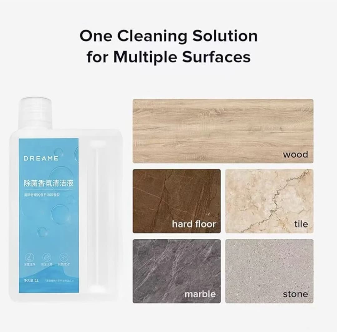 Original Dreame Cleaning Solution 1L For X40 Ultra / L40 Ultra / X50 Ultra / L10s Pro Ultra Complete Cleaning Fluid Accessories - 2