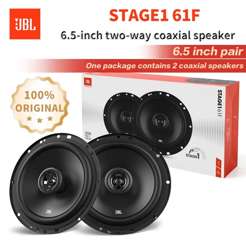 سماعة سيارة JBL مقاس 6 بوصات و6.5 بوصة، سماعة محورية 200 واط، سماعة نطاق كامل، سماعة هاي فاي، سماعة تريبل وميد رينج، سماعة صبووفر للسيارة