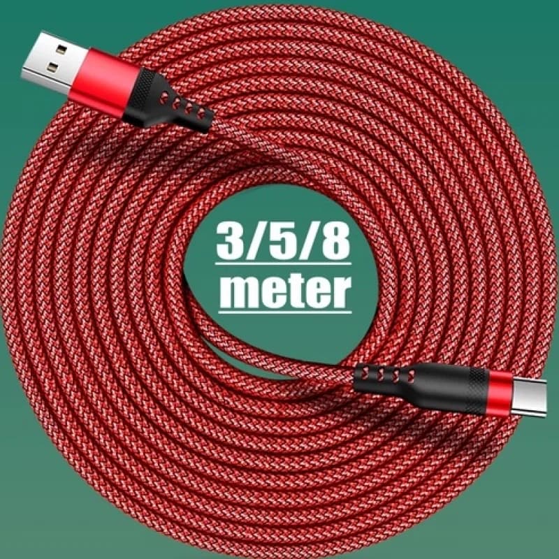 Extender Long Usb A Fast Charging Cable Charger 3M/5M/8M Micro Usb Wire Cord for Xiaomi Samsung Huawei Mobile Phone Data Cord - 5