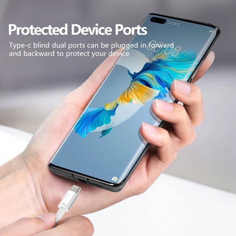 3 قطعة 100 واط 6A كابل شاحن فائق السرعة سريع USB نوع C شحن سلك البيانات شاحن سريع Cabletype c شاحن شحن سريع - 2