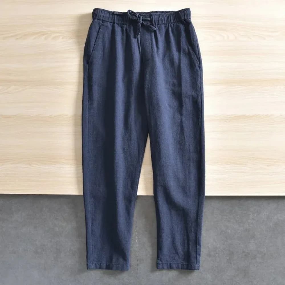 Men's Casual Pants Baggy Streetwear Men Joggers Cotton Linen Sports Trousers Long Straight Pants for Men - 5