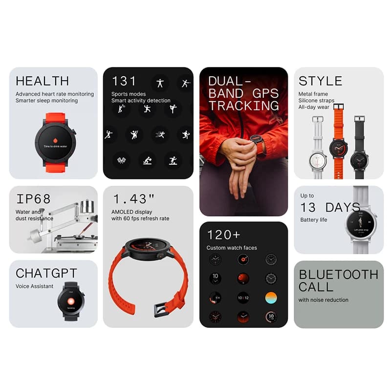 الإصدار العالمي Nothing CMF Watch 3 Pro بشاشة AMOLED 1.43 بوصة مع GPS مزدوج النطاق ومكالمات بلوتوث وساعة ذكية مع 131 وضع رياضي ومراقب أكسجين الدم - 3