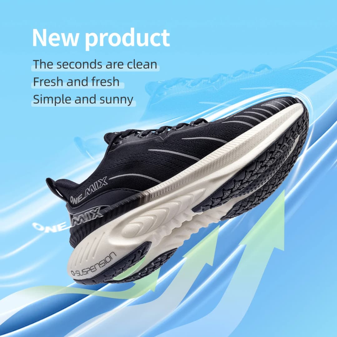 ONEMIX توسادات جديدة للرجال، مناسبة للعدائين الثقيلة، برباط رياضي للنساء، مانع للإنزلاق، أحذية رياضية للذكور - 5