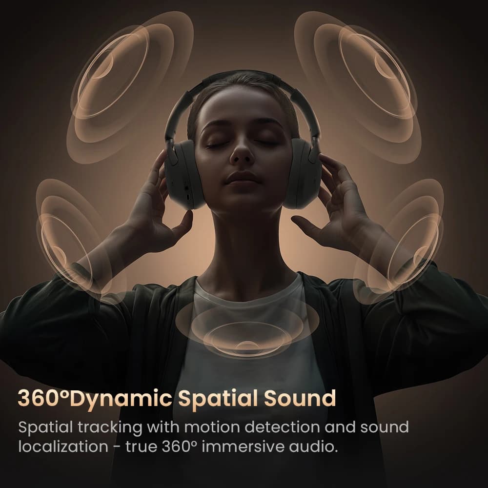 HAYLOU S40 ANC Wireless Headphones Bluetooth 6.0 Hi-Res Audio Over Ear Headset 50dB Hybrid Active Noise Cancellation Earphones - 3