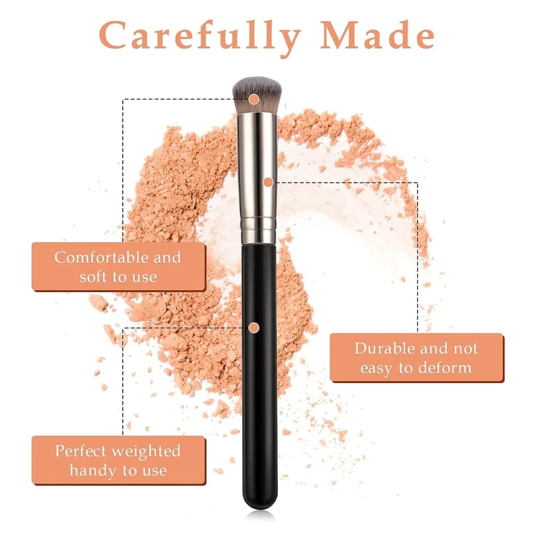 1/2/5 pcs Foundation Concealer Brush, Premium Contour Blusher Brushes, Flawless Under Eye Dense Face Makeup Brush For Blending - 4