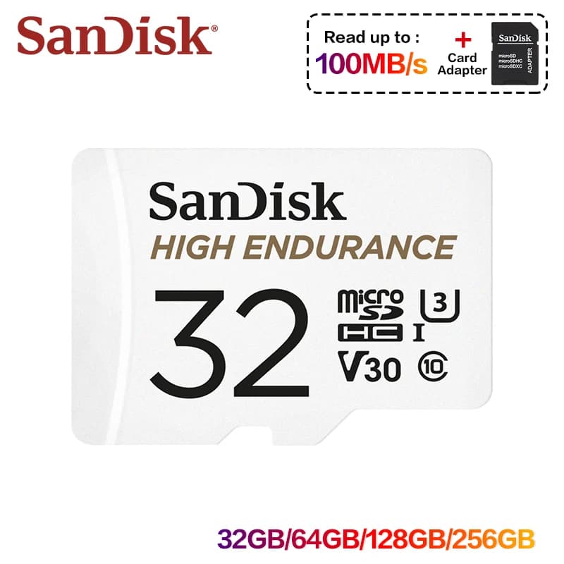 SanDisk High Endurance Micro SD Card MicroSDHC 32GB C10 U3 V30 4K MicroSDXC 64GB 128GB 256GB Memory Card Monitoring card - 2