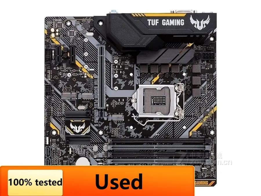 لوحة أم أسوس تاف B360M-PLUS GAMING S للألعاب إنتل LGA1151 DDR4 بحد أقصى 64 جيجابايت شريحة إنتل B360 مايكرو ATX مستعملة