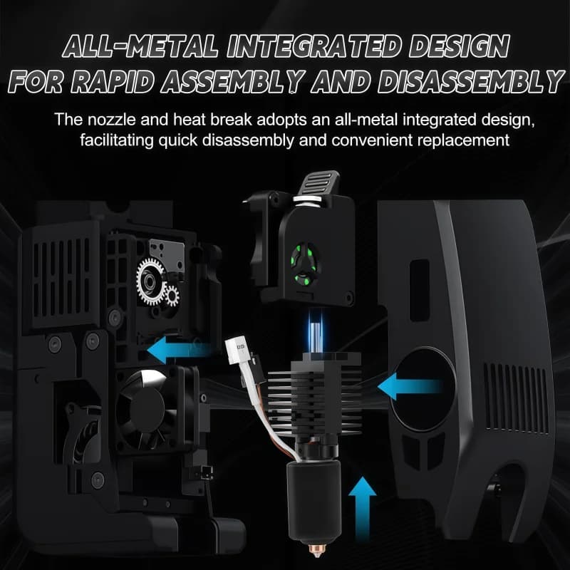 Oficial Creality K2 Plus Ceramic Heating Block Kit, with 0.4mm Quick Swap Nozzle,  Silicone Cover, Cleaning pin and  Allen Key - 4