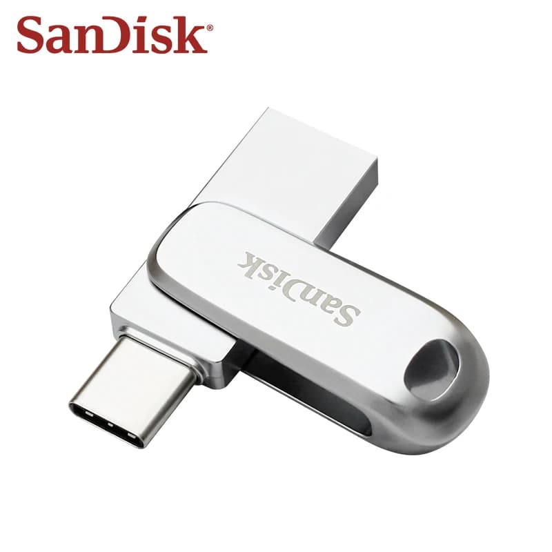 SanDisk Ultra Dual Drive Luxe USB 3.2 Type-C فلاش درايف معدن U Disk 32 جيجابايت 64 جيجابايت 128 جيجابايت 256 جيجابايت 512 جيجابايت 1 تيرابايت ذاكرة عالية السرعة - 5