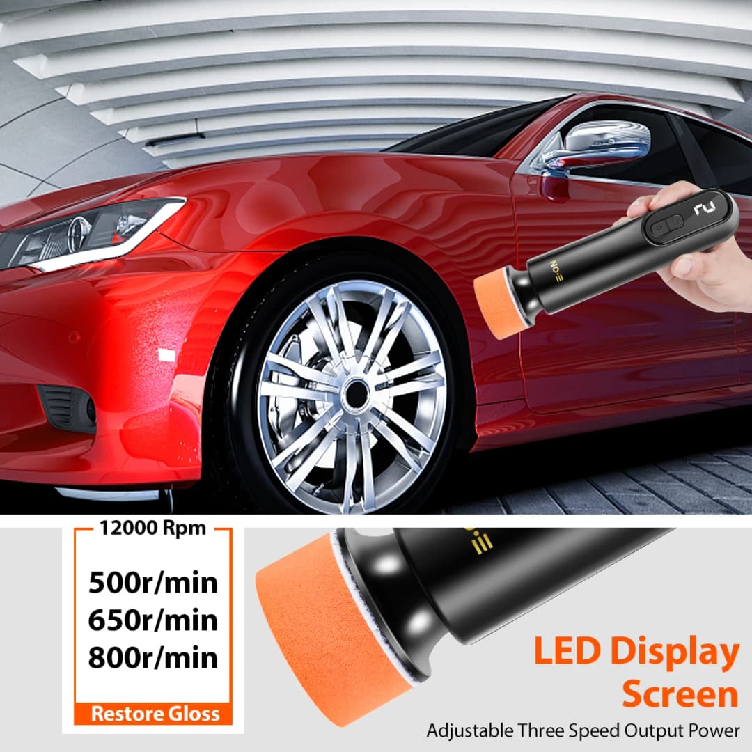 Car Polisher Handheld Wireless Polisher Car Polishing Waxing Machine Power Tool for Car Body Cleanig Waxing Repair - 3