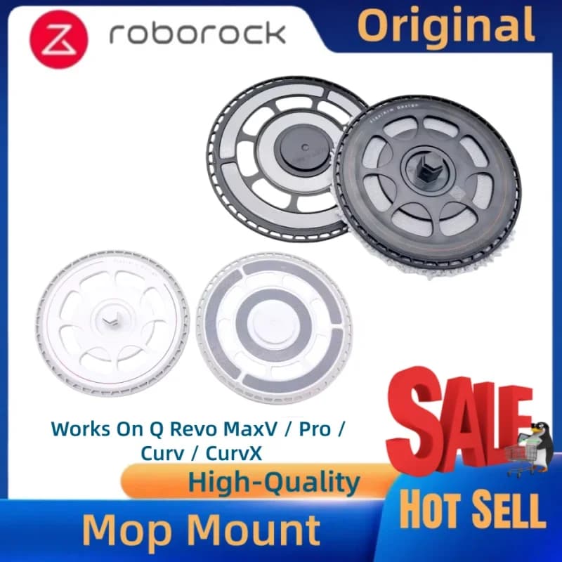 استبدال صينية تنظيف Roborock الأصلية - متوافقة مع Q Revo MaxV/Pro/Curv/CurvX/Master/Slim - حامل مناديل بتصميم FlexiArm