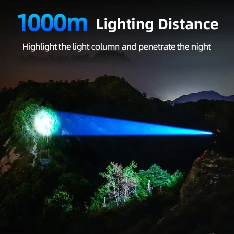 2025 New Philips SFL8168 3200 Lumen LED Flashlight 1000m Portable Powerful Bright Flashlights Camping Lamp for Outdoor Hiking - 5