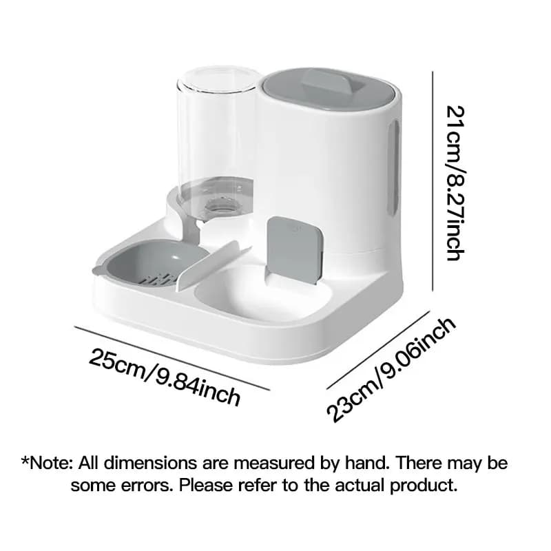 1-Pack Automatic Gravity-Fed Cat Water Dispenser & Feeder - Spill-Proof Large Capacity One-Piece Design, - 2