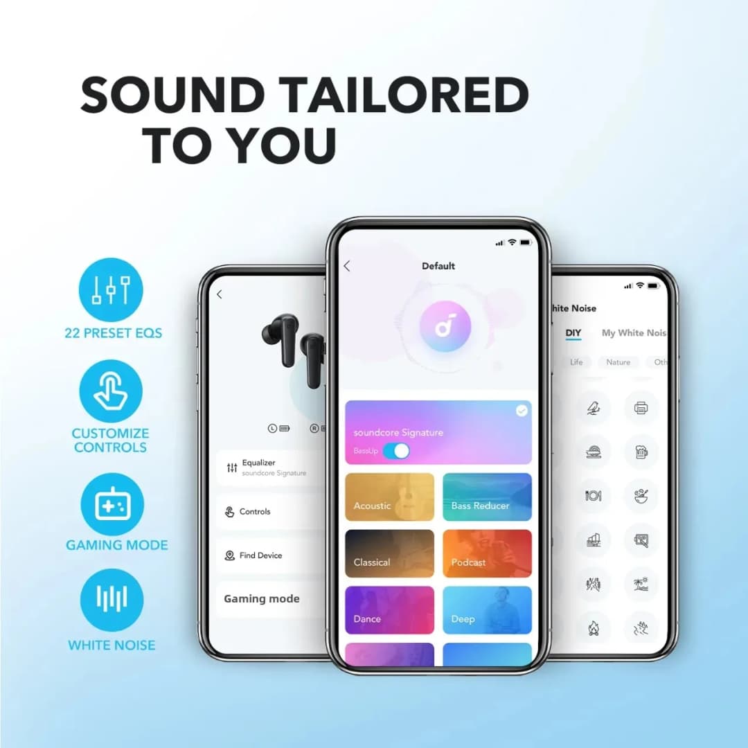 سماعات الأذن اللاسلكية الحقيقية Soundcore من Anker P20i سماعات الأذن اللاسلكية 30 ساعة سماعات بلوتوث سماعات بلوتوث لاسلكية - 3
