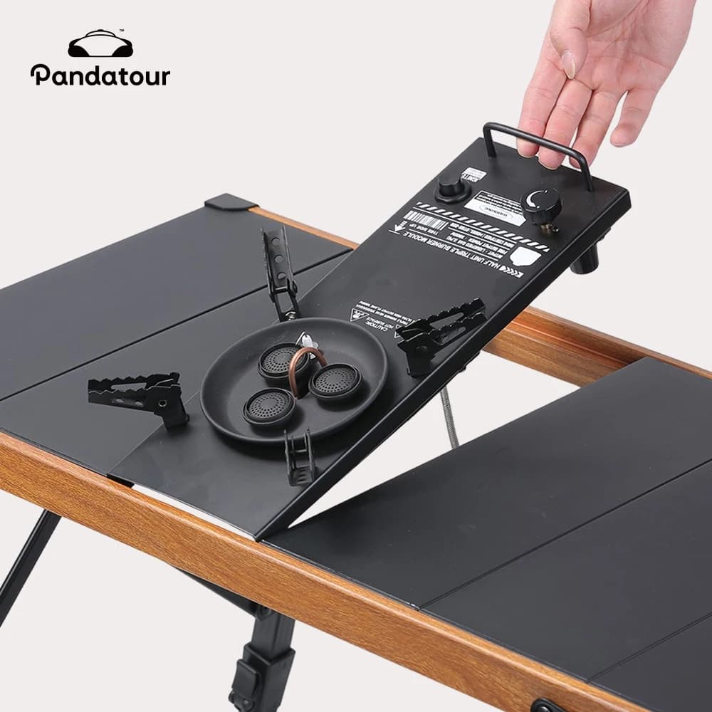 Pandatour Camping IGT Gas Stove Easy Equiped 0.5-Unit Portable Hiking Stove High Effi Ciency 6500W High Firepower Burner